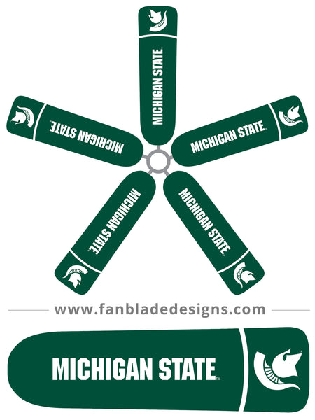 Fan Blade Designs fan blade covers - Michigan State University Spartans