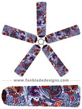 Fan Blade Designs fan blade covers - Flaming Dragon