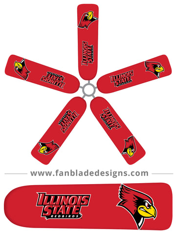 Fan Blade Designs fan blade covers - Illinois State University Red Birds