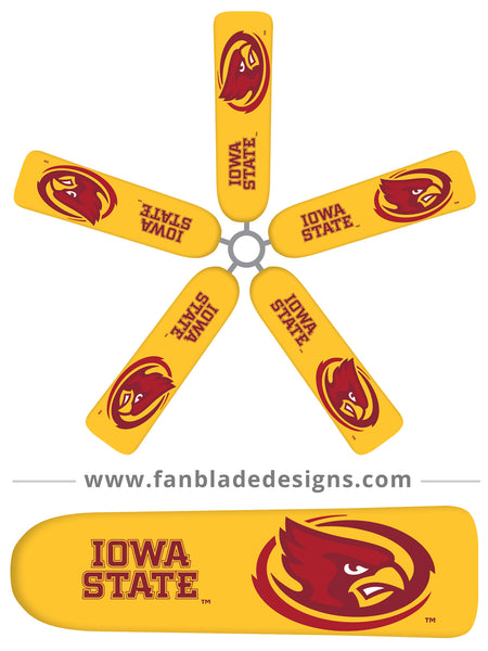 Fan Blade Designs fan blade covers - Iowa State University Cyclones