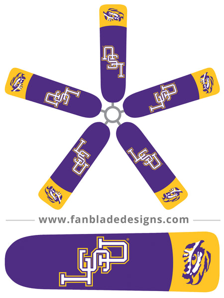 Fan Blade Designs fan blade covers - Louisiana State University Tigers