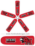 Fan Blade Designs fan blade covers - Miami University RedHawks