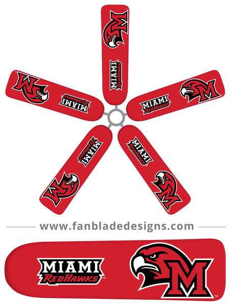 Fan Blade Designs fan blade covers - Miami University RedHawks