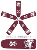 Fan Blade Designs fan blade covers - Mississippi State University Bulldogs