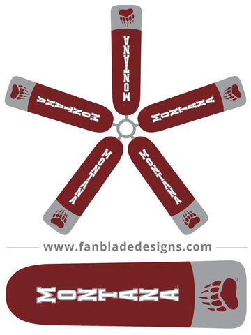 Fan Blade Designs fan blade covers - The University of Montana Grizzlies