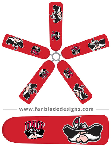 Fan Blade Designs fan blade covers - University of Nevada, Las Vegas, Running Rebels