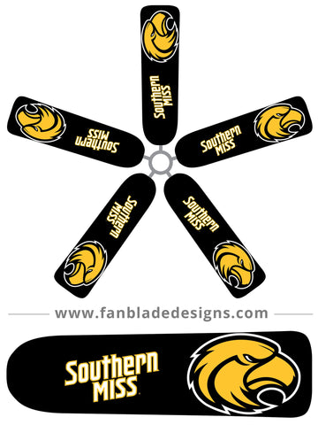Fan Blade Designs fan blade covers - University of Southern Mississippi Golden Eagles