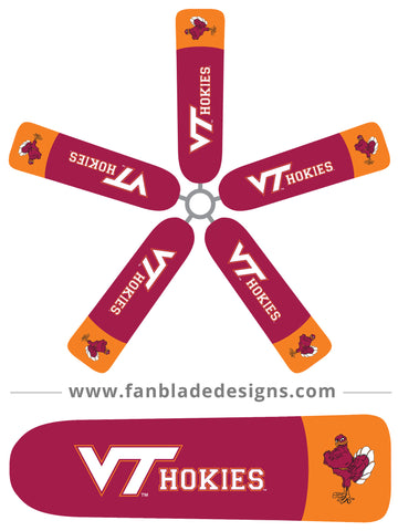 Fan Blade Designs fan blade covers - Virginia Tech Hokies