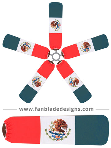 Fan Blade Designs fan blade covers - Mexico Flag