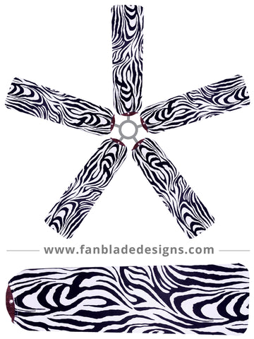 Fan Blade Designs fan blade covers - Zebra
