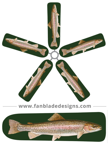 Fan Blade Designs fan blade covers - Rainbow Trout