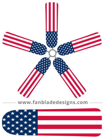 Fan Blade Designs fan blade covers - American Flag