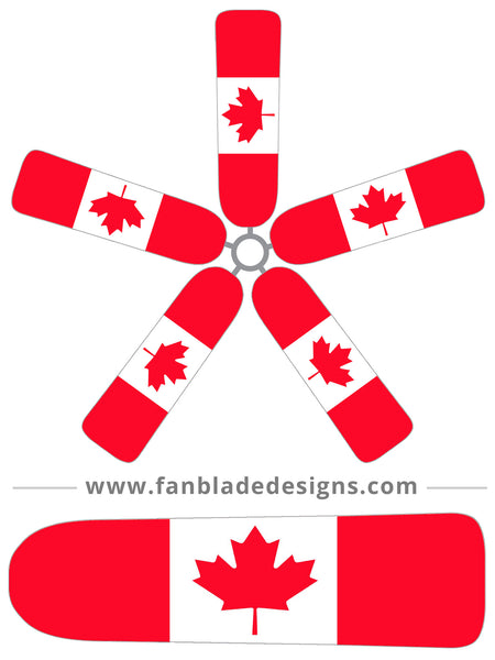 Fan Blade Designs fan blade covers - Canada Flag