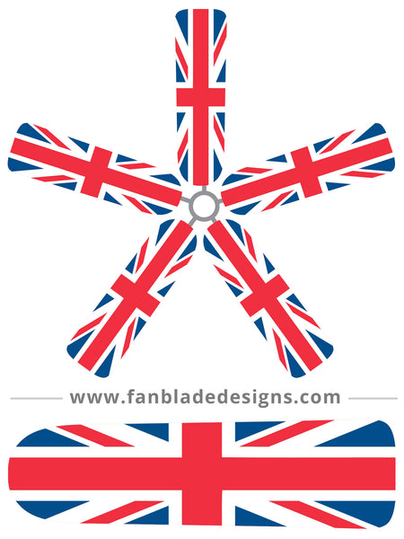 Fan Blade Designs fan blade covers - England's Union Jack Flag